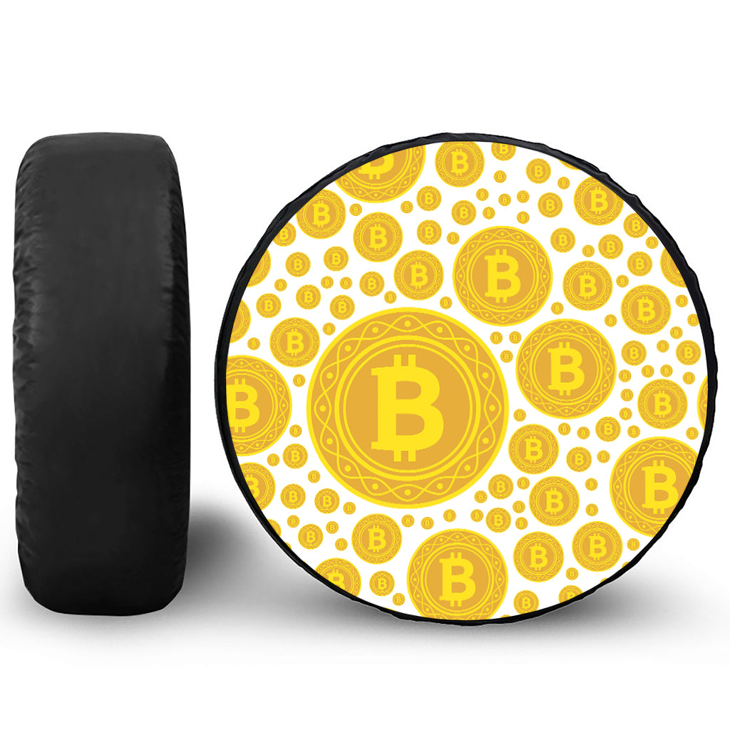 Bitcoin Crypto Pattern Print Tire Cover