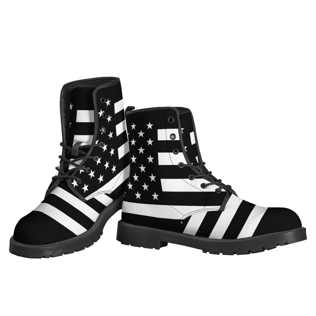 Black American Flag Print Backpack