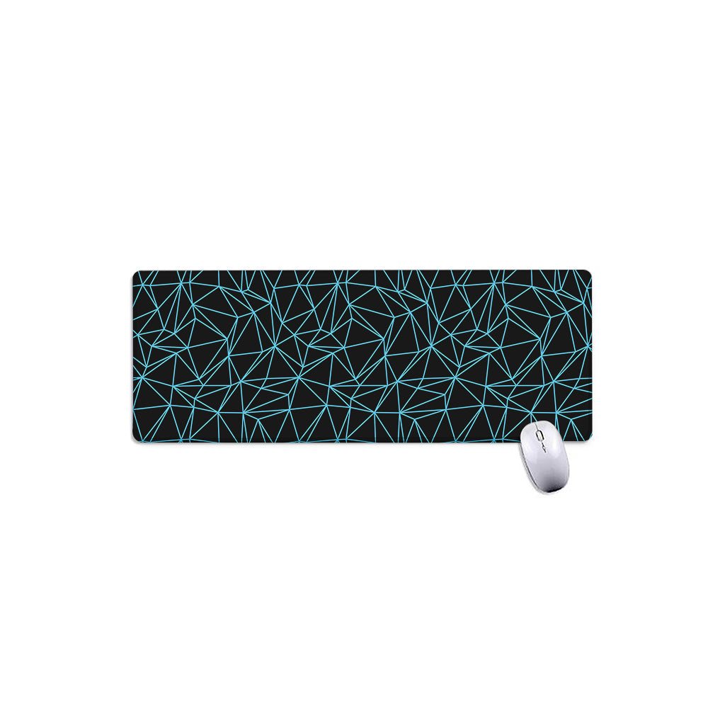 Black And Blue Geometric Mosaic Print Extended Mouse Pad