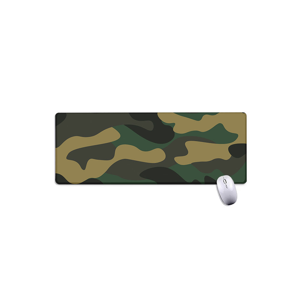 Black And Green Camouflage Print Extended Mouse Pad