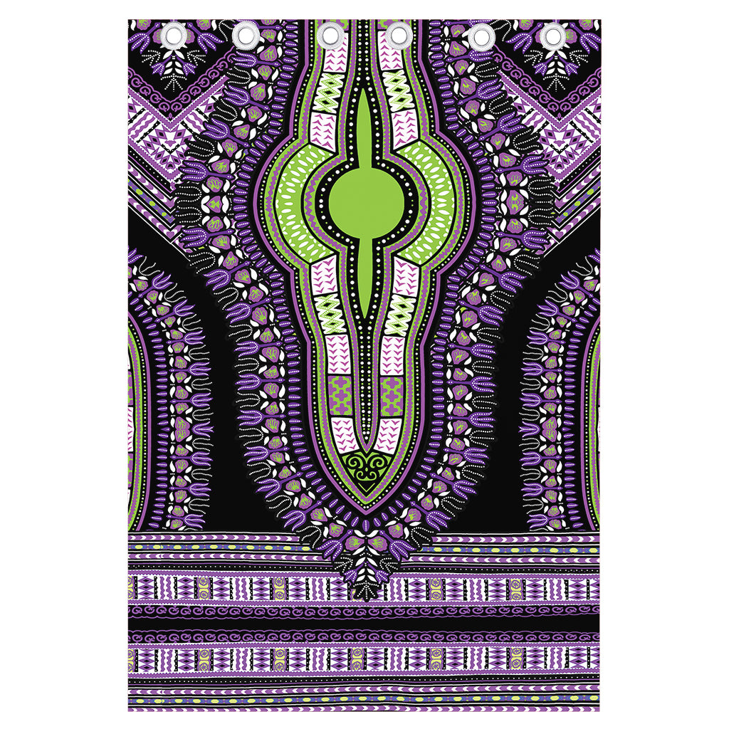 Black And Purple African Dashiki Print Curtain