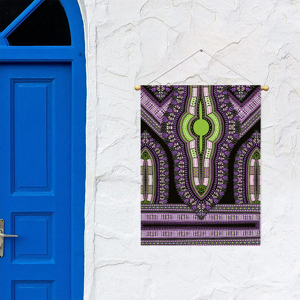 Black And Purple African Dashiki Print Garden Flag