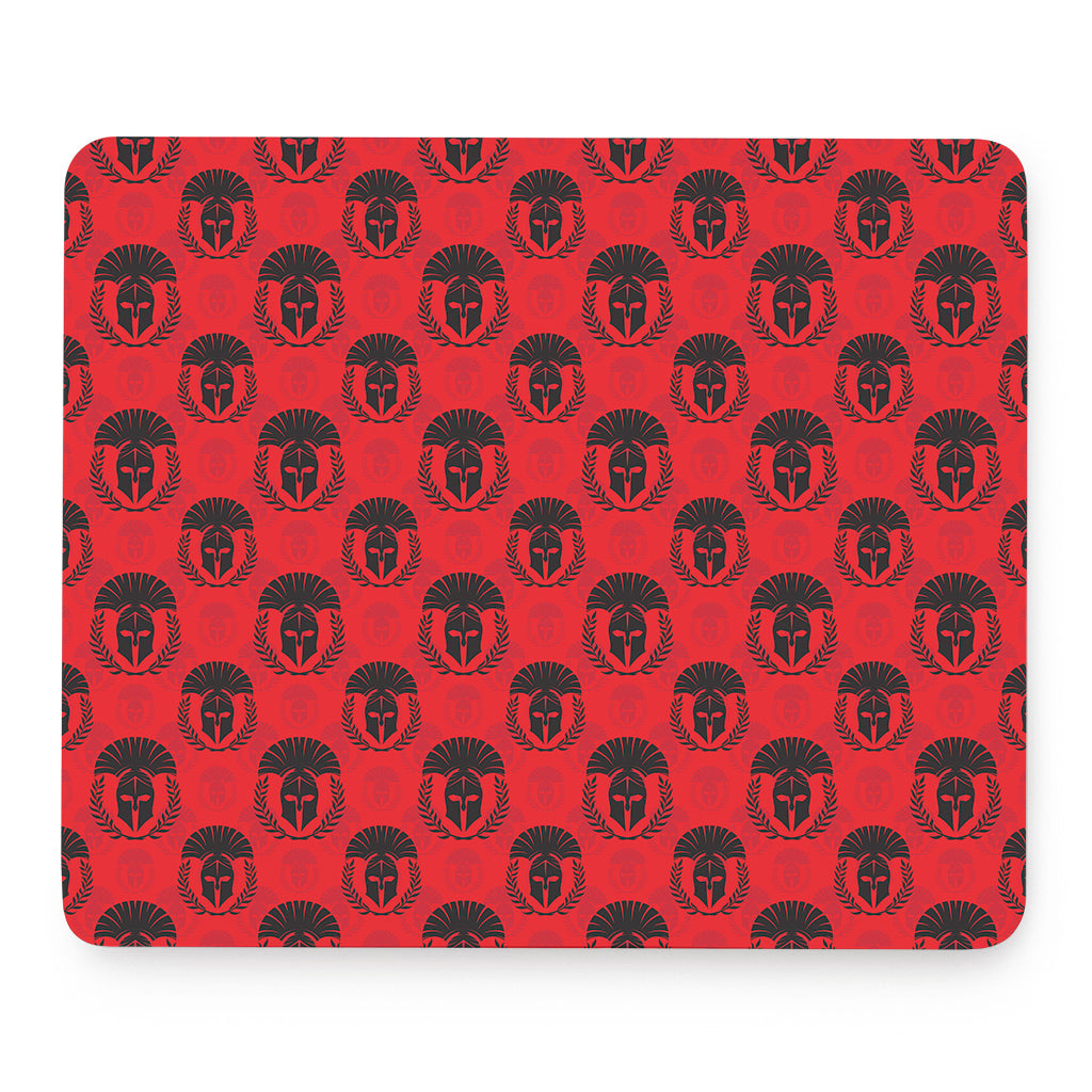 Black And Red Spartan Pattern Print Mouse Pad