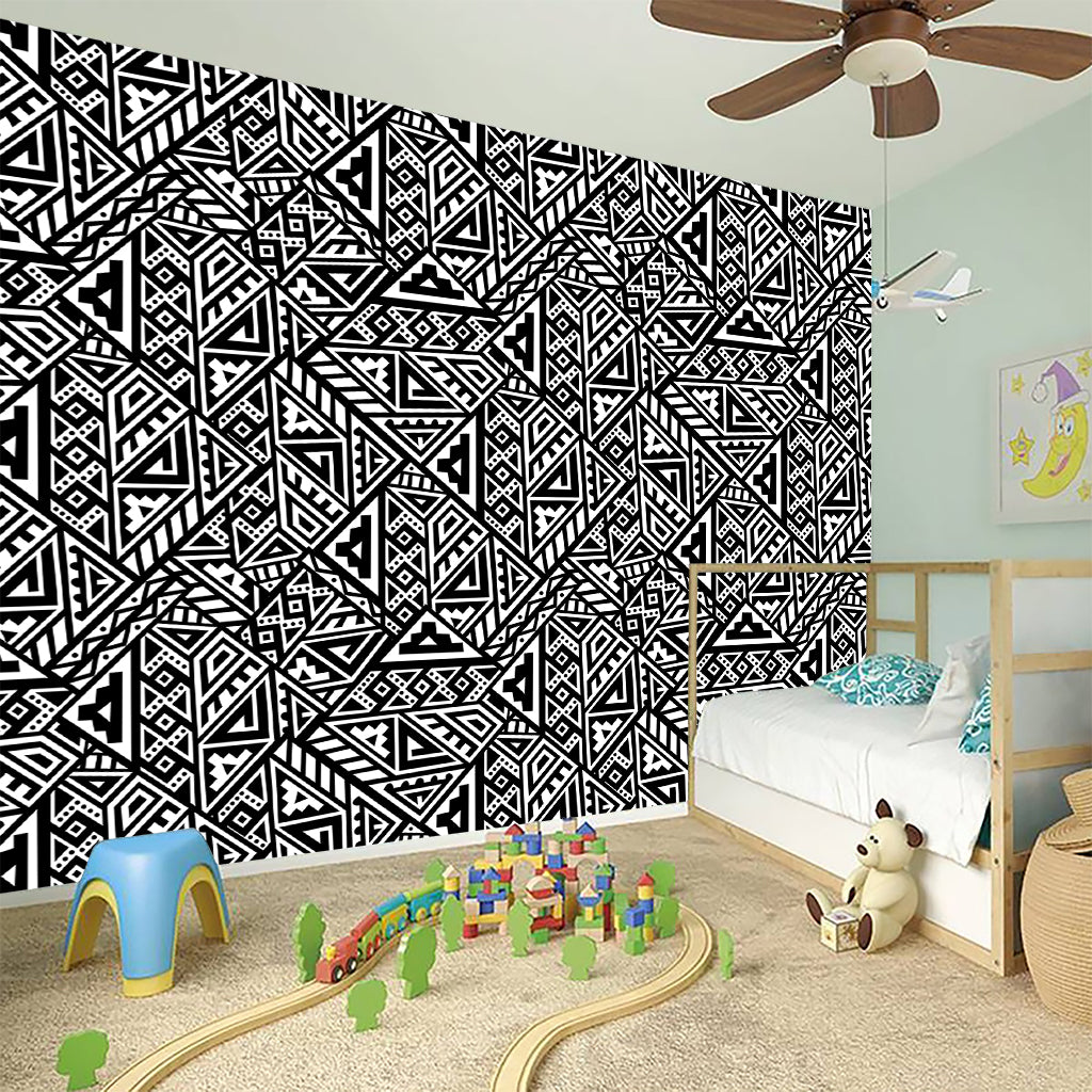 Black And White African Inspired Print Wall Sticker
