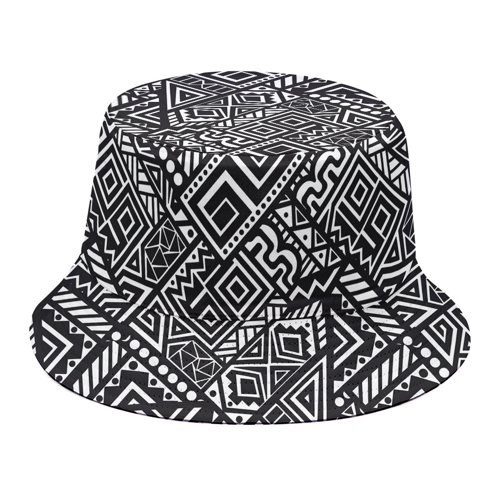 Black And White African Tribal Print Bucket Hat