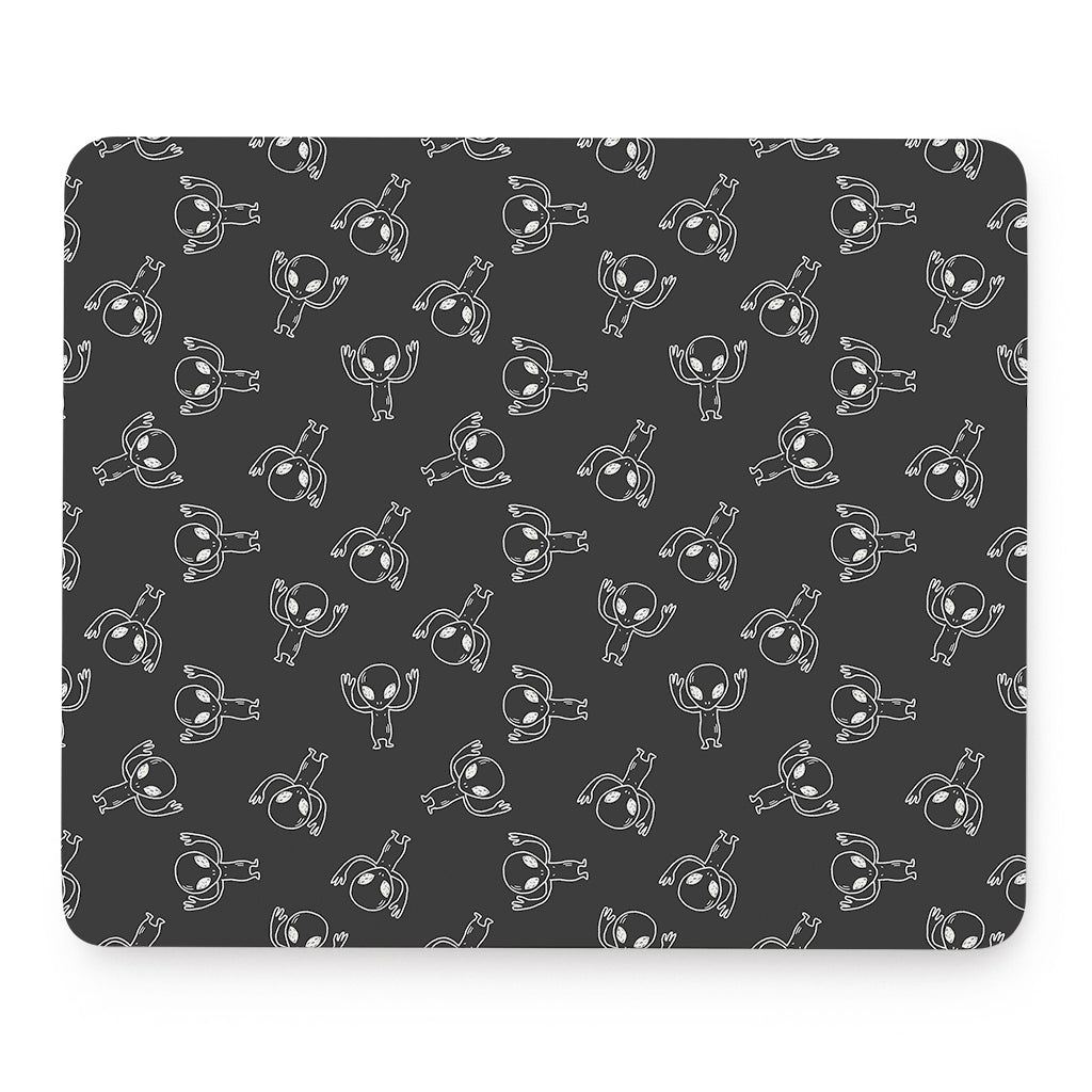 Black And White Alien Print Mouse Pad