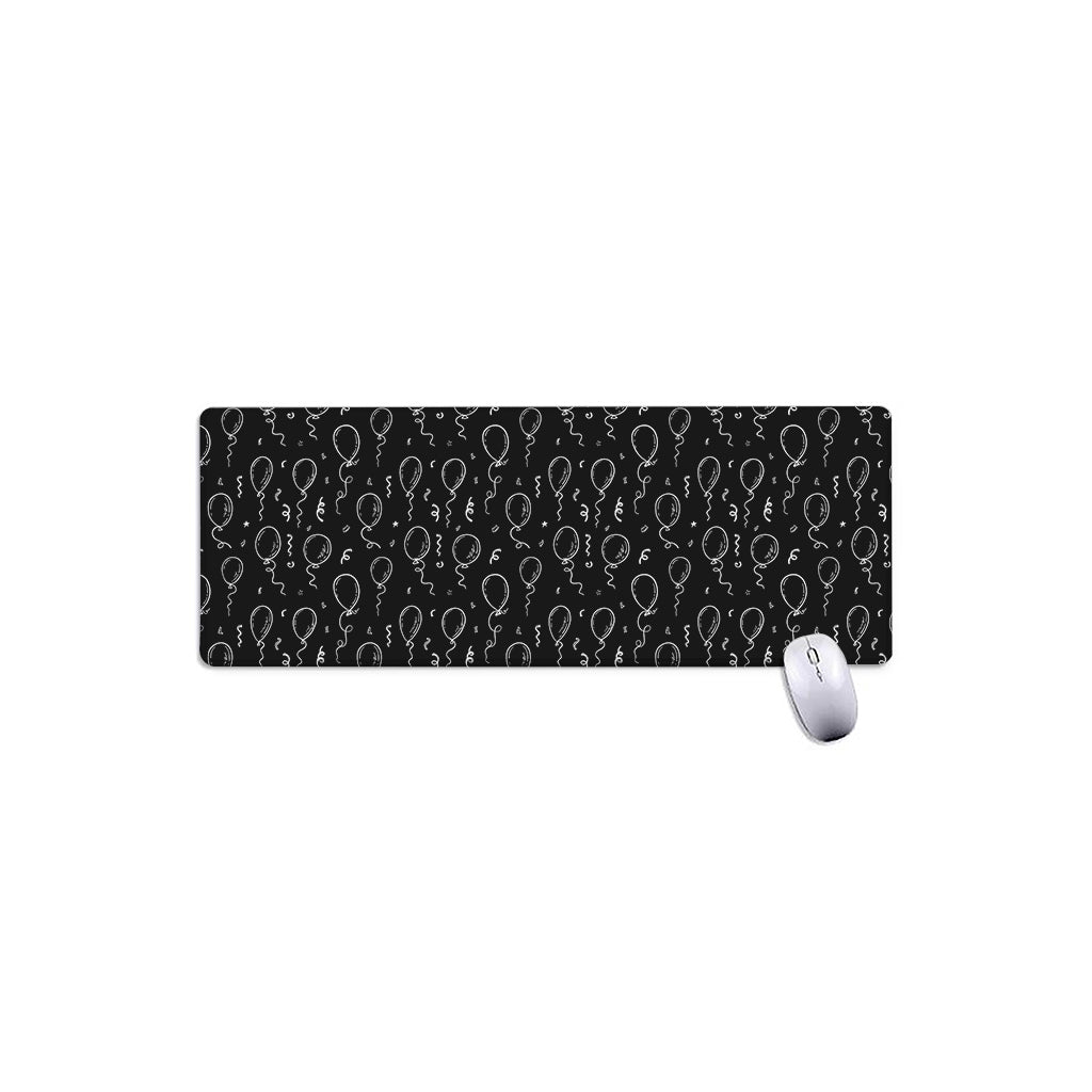 Black And White Balloon Pattern Print Extended Mouse Pad