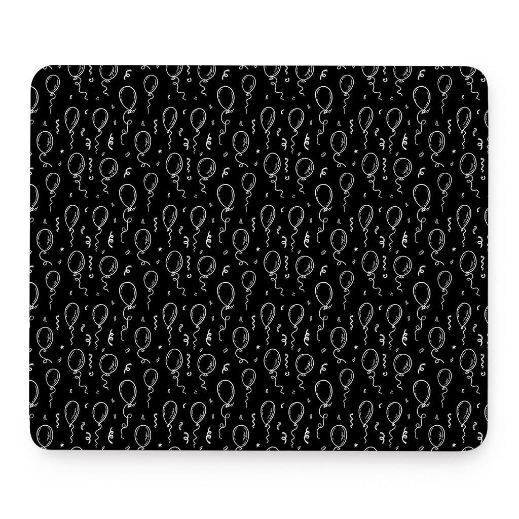 Black And White Balloon Pattern Print Mouse Pad