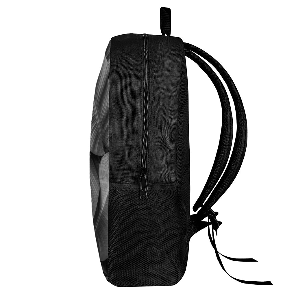 Black And White Banana Leaf Print 17 Inch Backpack