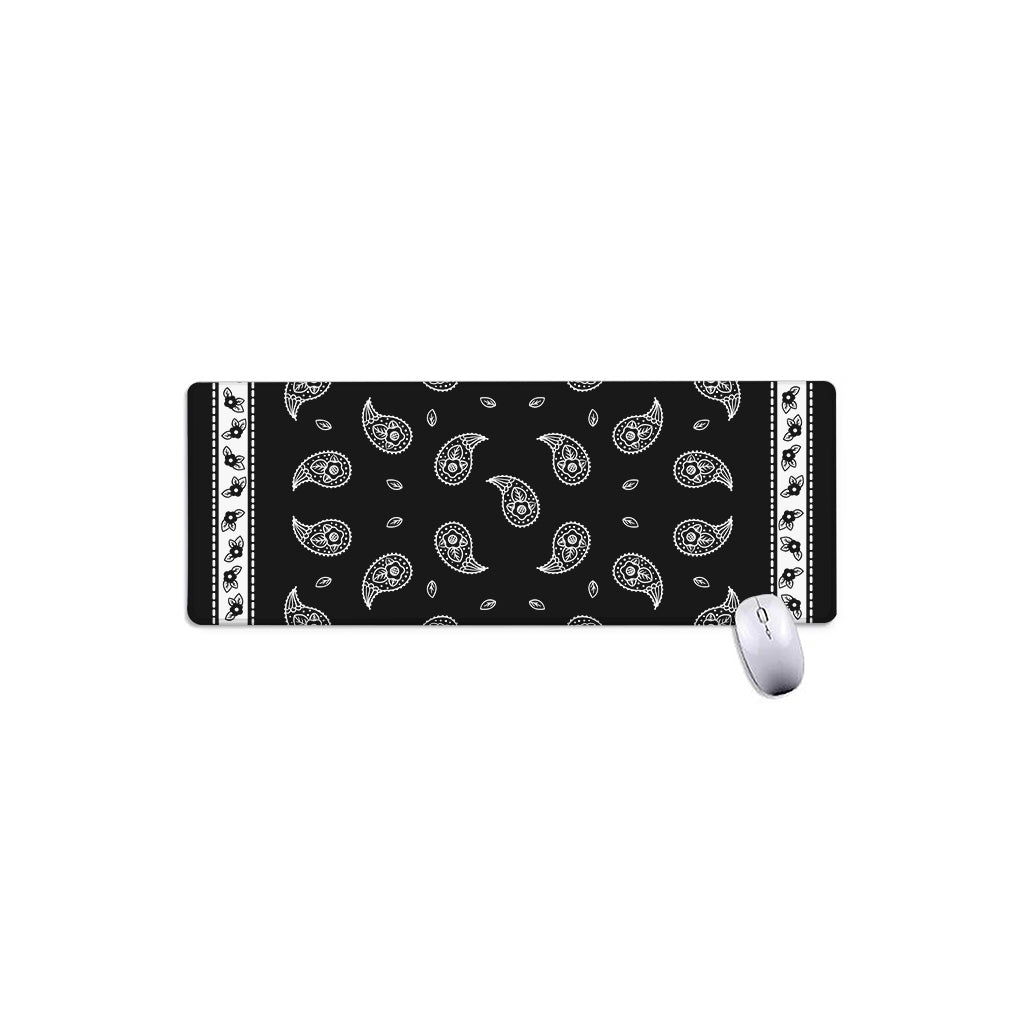 Black And White Bandana Print Extended Mouse Pad
