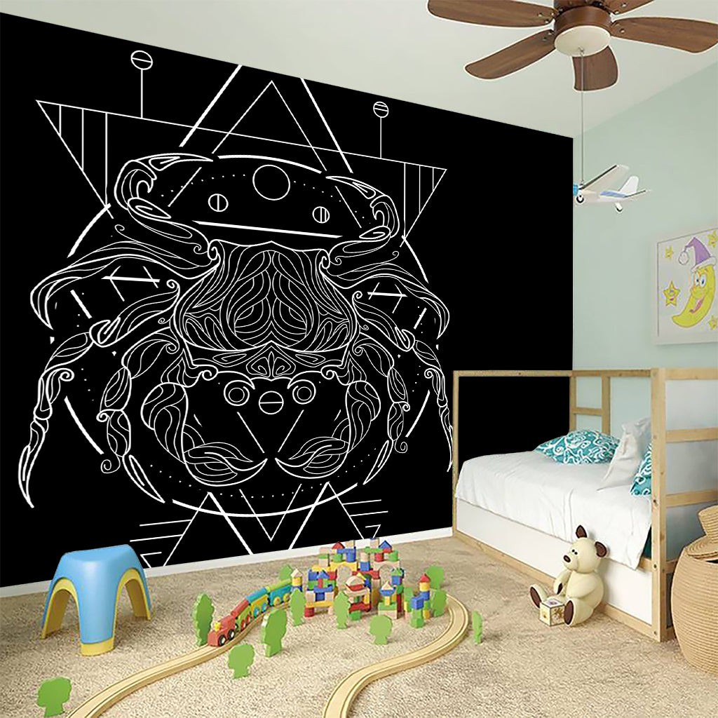 Black And White Cancer Sign Print Wall Sticker