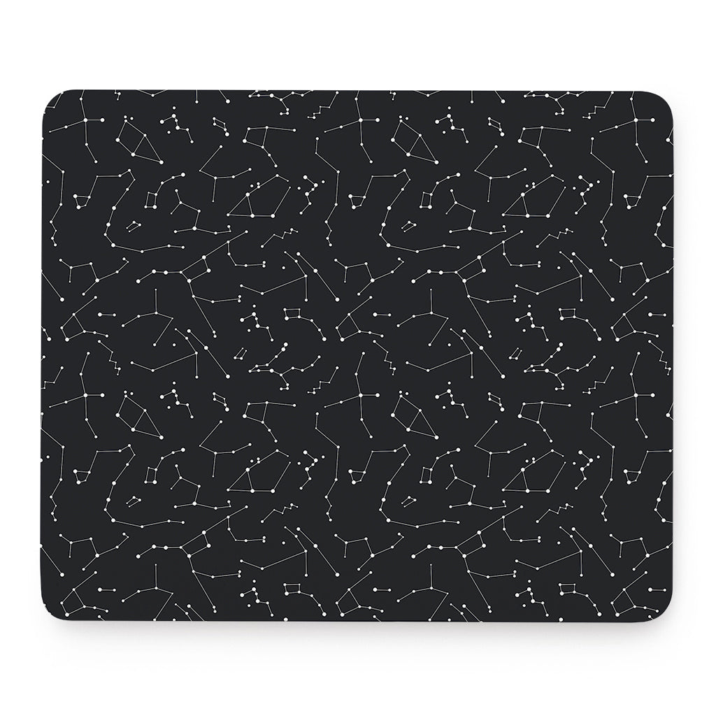 Black And White Constellation Print Mouse Pad