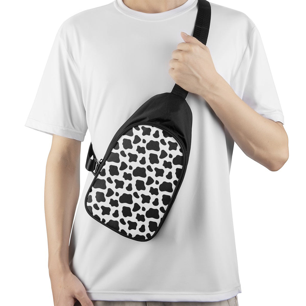 Black And White Cow Print Chest Bag