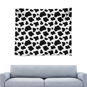 Black And White Cow Print Tapestry