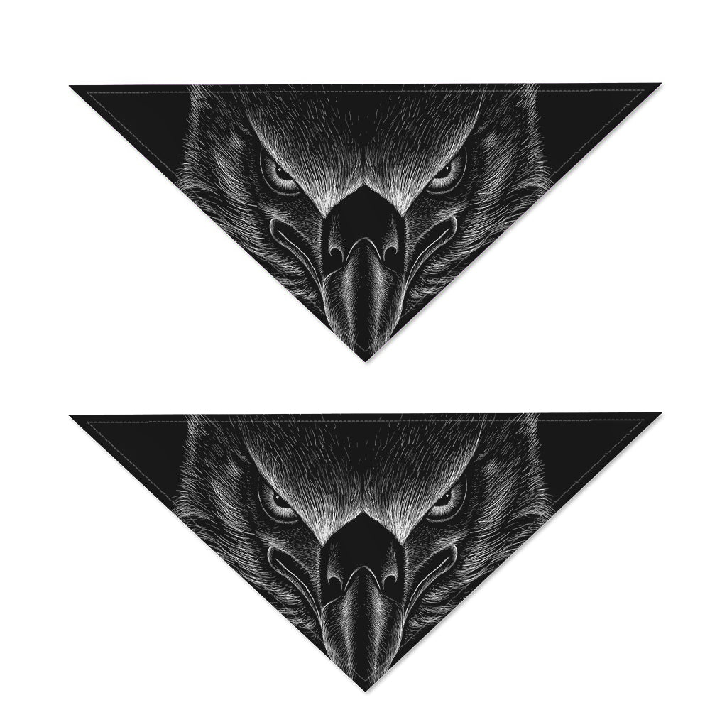 Black And White Eagle Print Dog Bandana