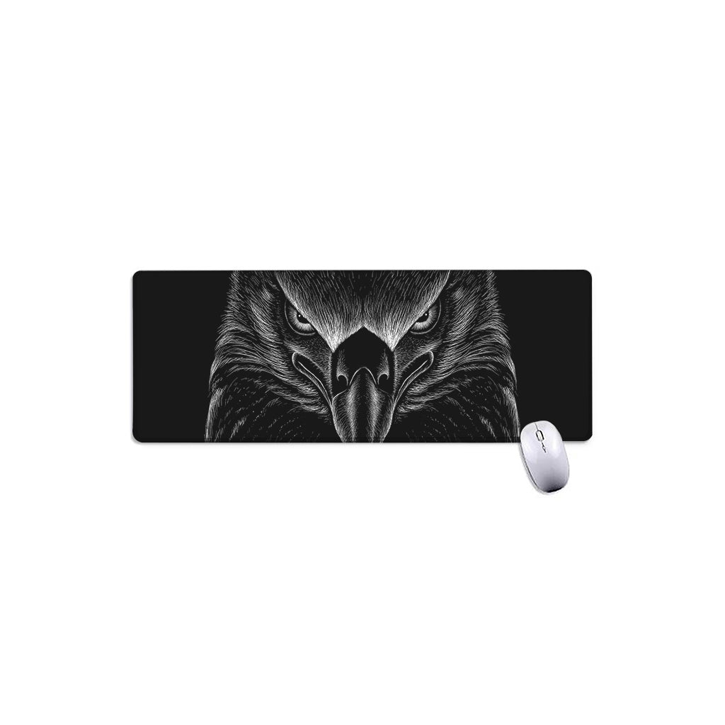 Black And White Eagle Print Extended Mouse Pad