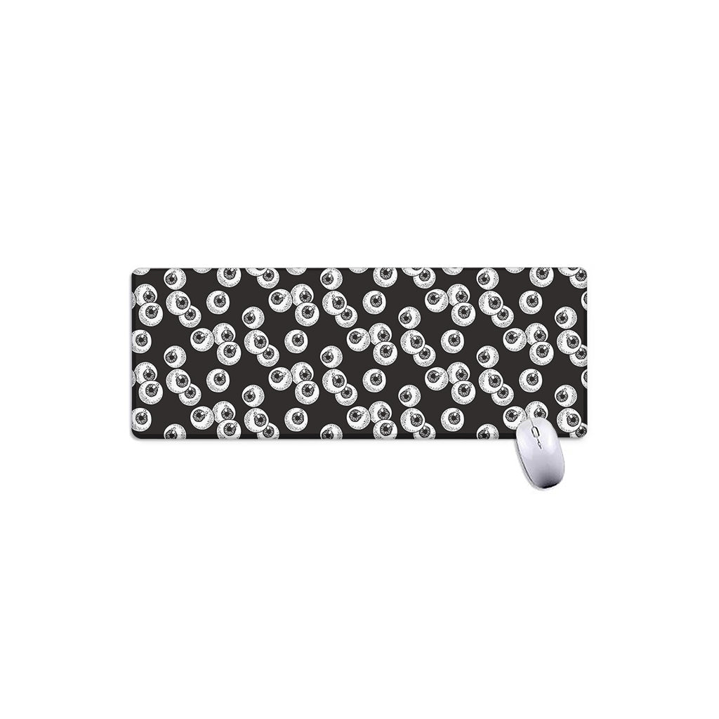 Black And White Eyeball Pattern Print Extended Mouse Pad