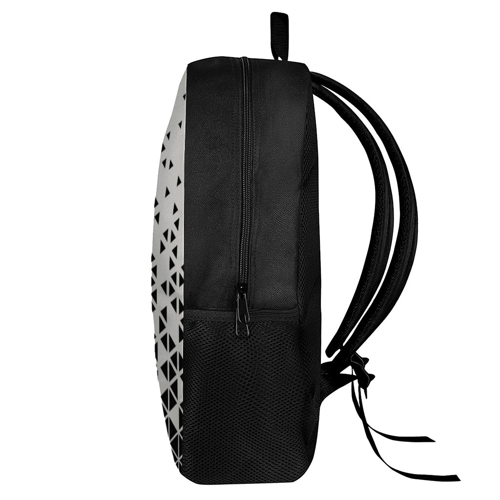 Black And White Geometric Pattern Print 17 Inch Backpack