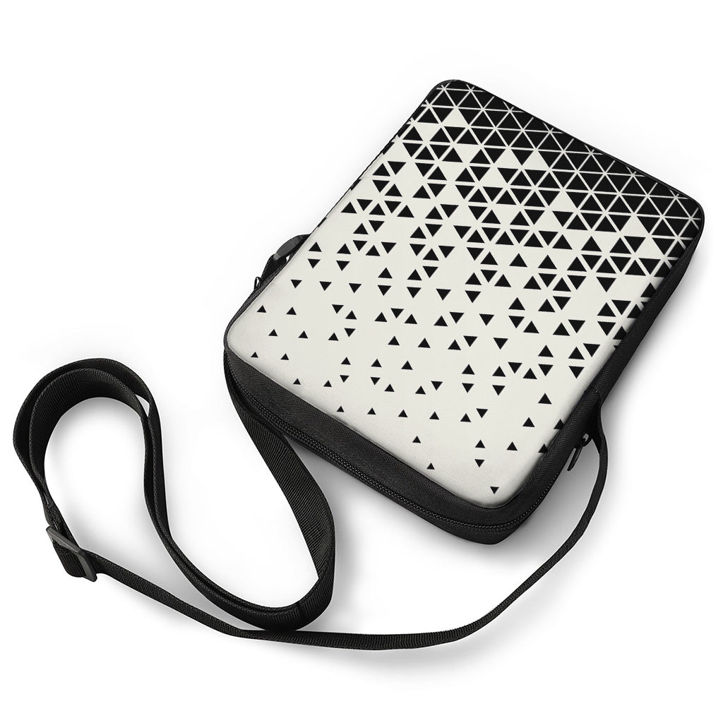 Black And White Geometric Pattern Print Rectangular Crossbody Bag