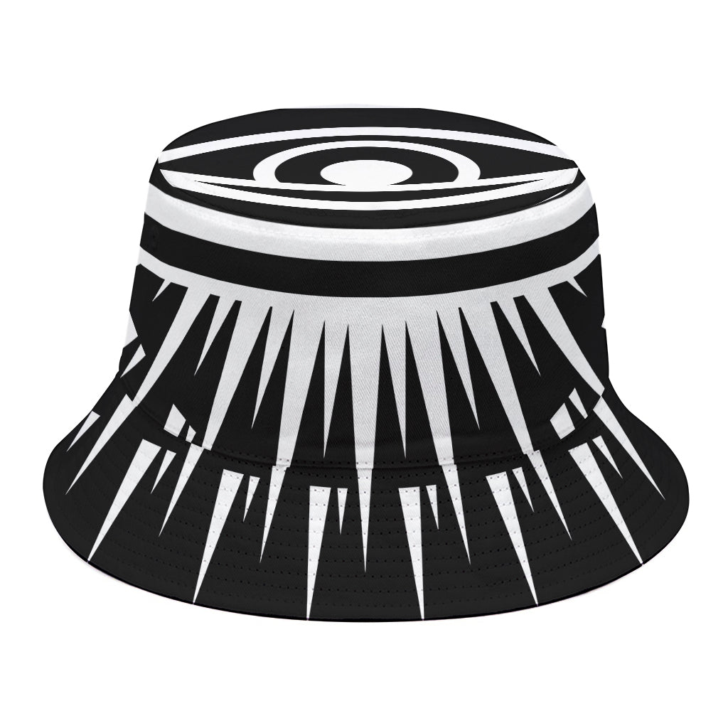 Black And White Illuminati Print Bucket Hat