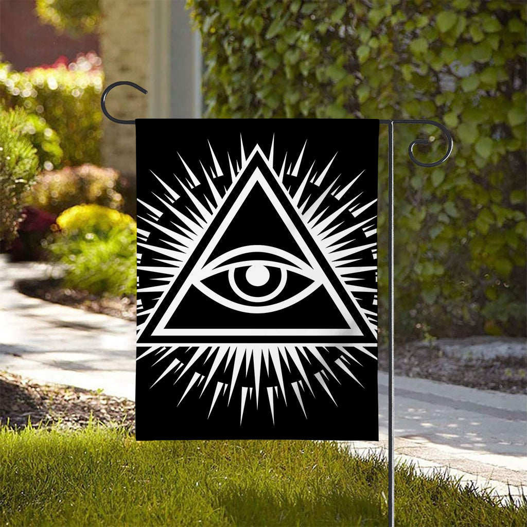 Black And White Illuminati Print House Flag