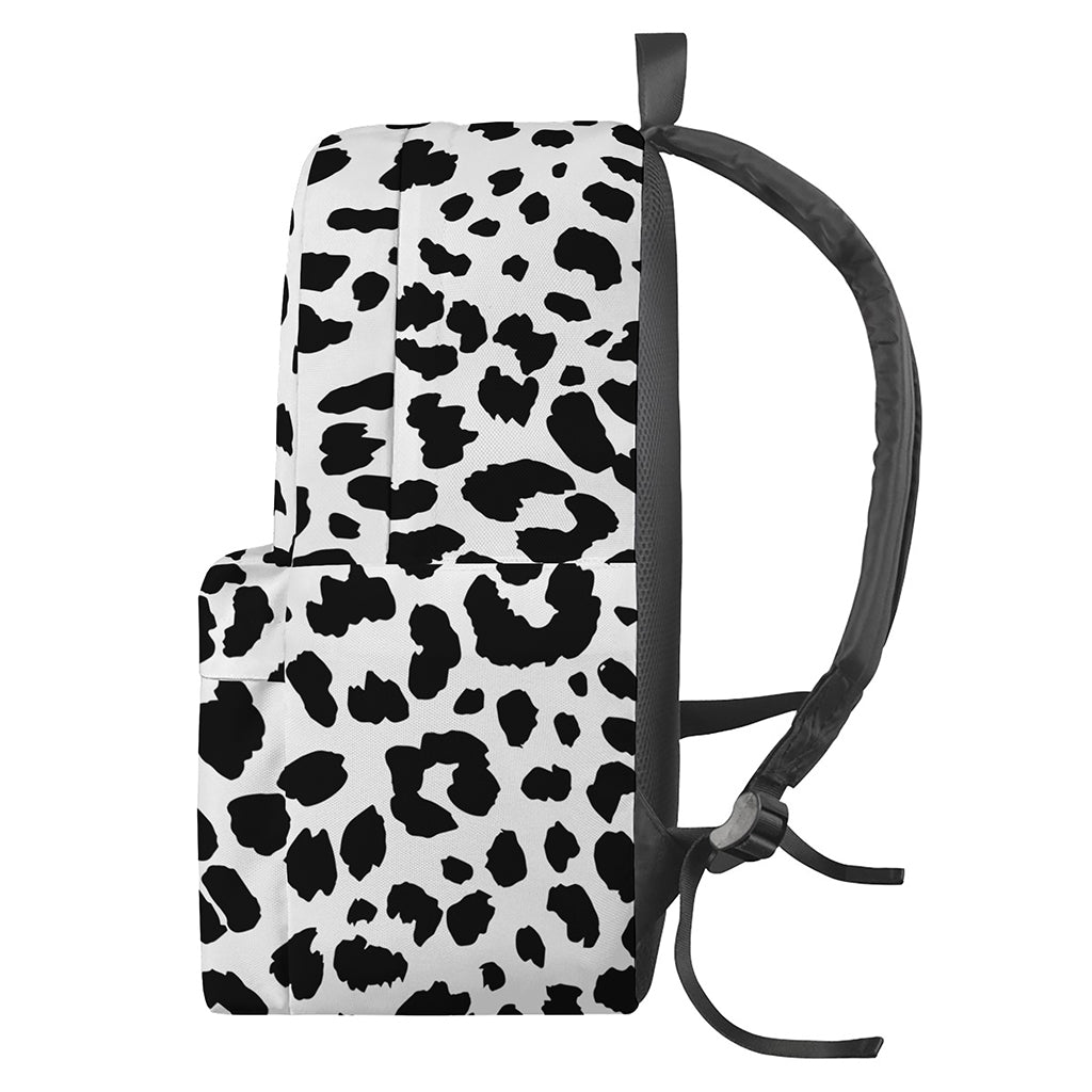 Black And White Jaguar Pattern Print Backpack