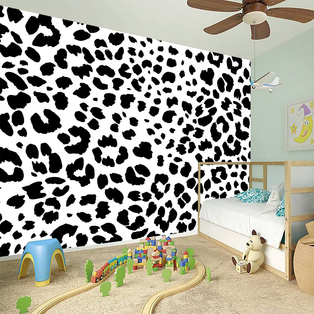 Black And White Jaguar Pattern Print Wall Sticker