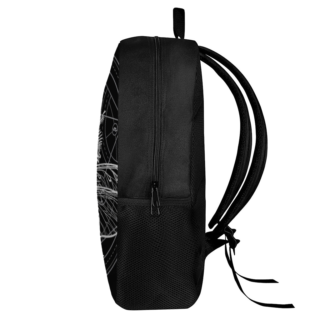 Black And White Mantis Spirit Print 17 Inch Backpack
