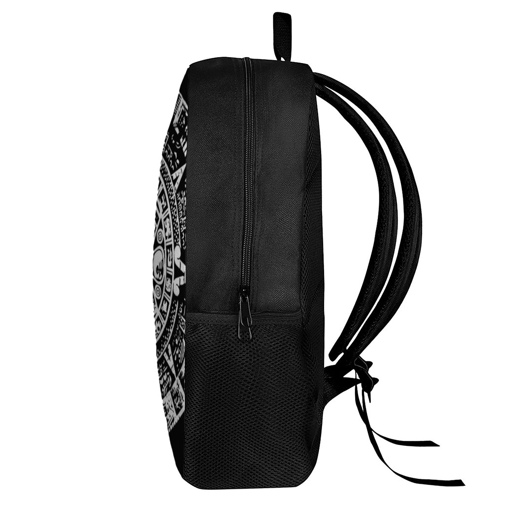 Black And White Maya Calendar Print 17 Inch Backpack