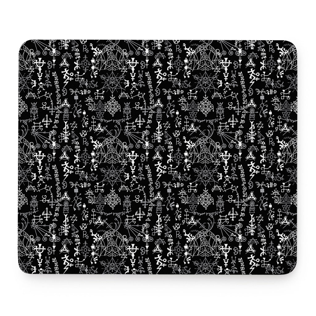 Black And White Mystic Wicca Print Mouse Pad