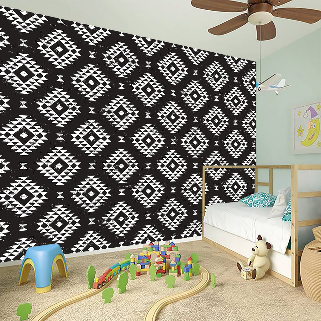 Black And White Navajo Pattern Print Wall Sticker