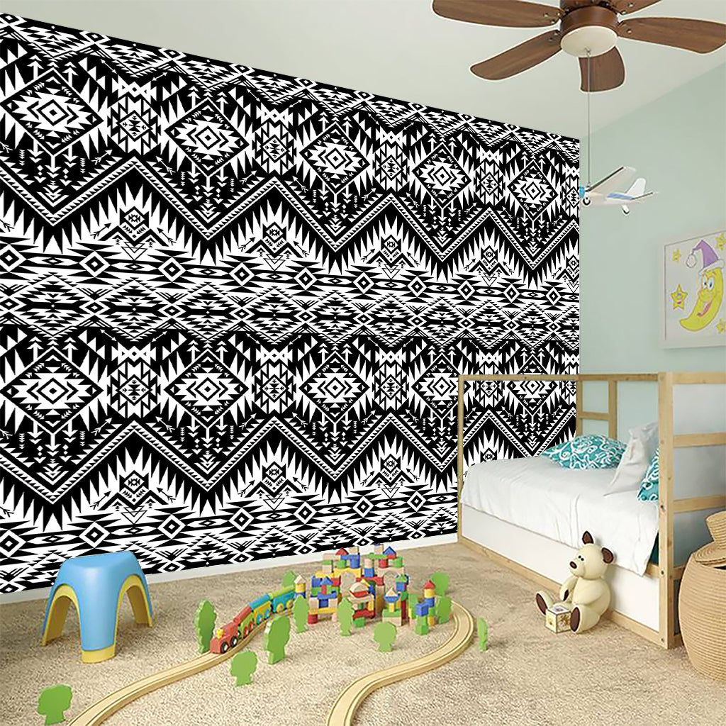 Black And White Navajo Print Wall Sticker