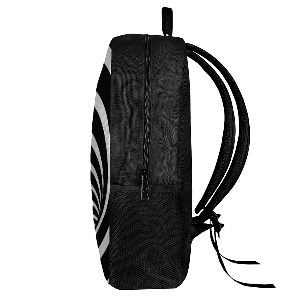 Black And White Optical Illusion Print 17 Inch Backpack
