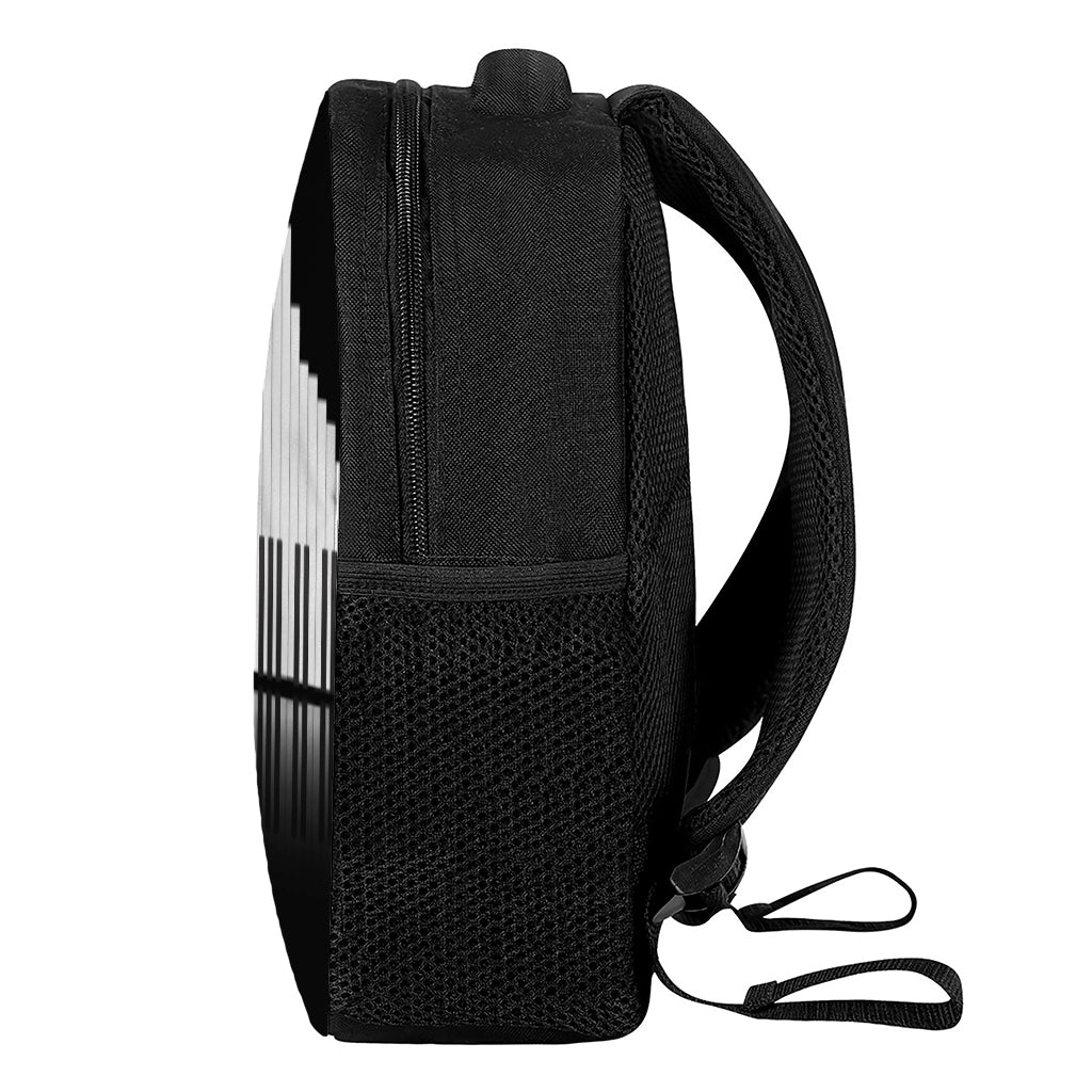 Black And White Piano Keyboard Print Casual Backpack