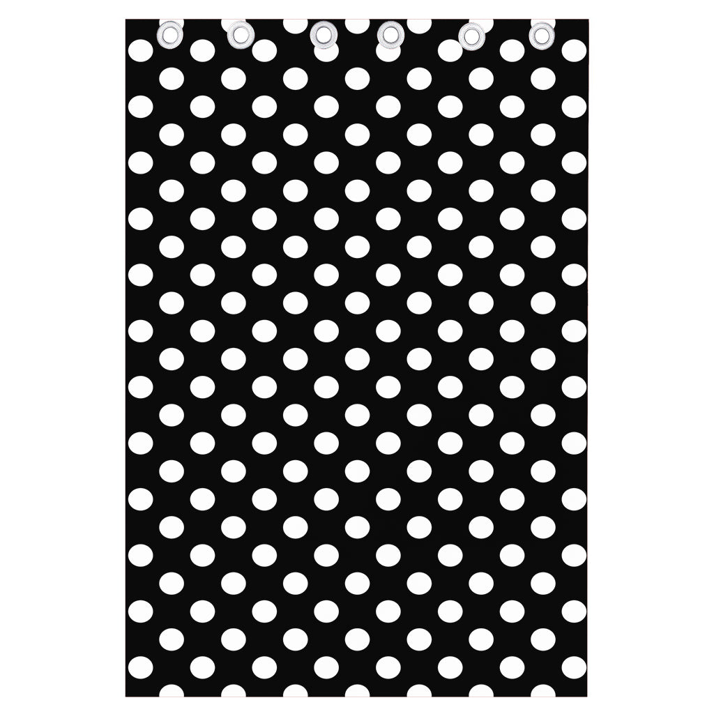 Black And White Polka Dot Pattern Print Curtain