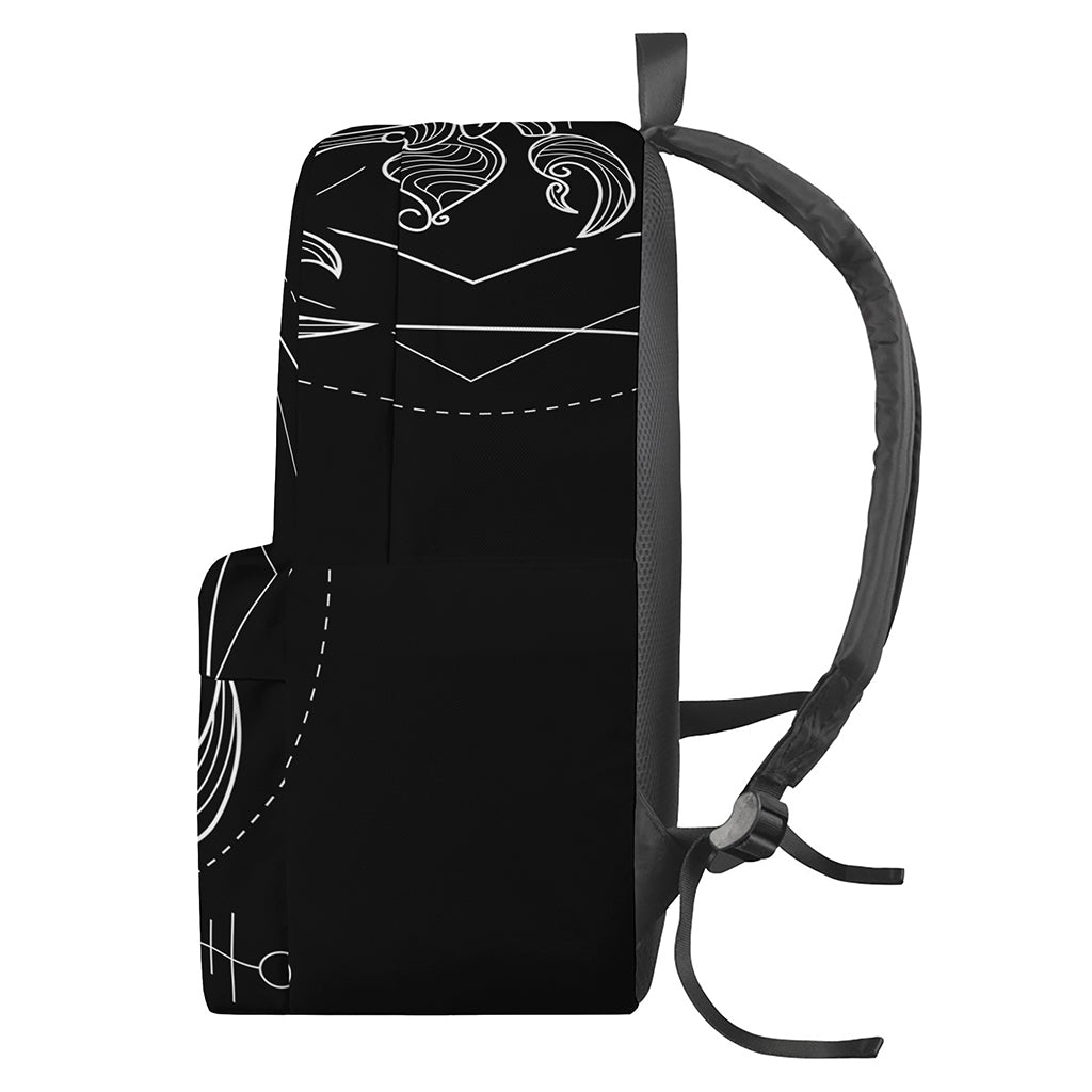Black And White Scorpio Sign Print Backpack