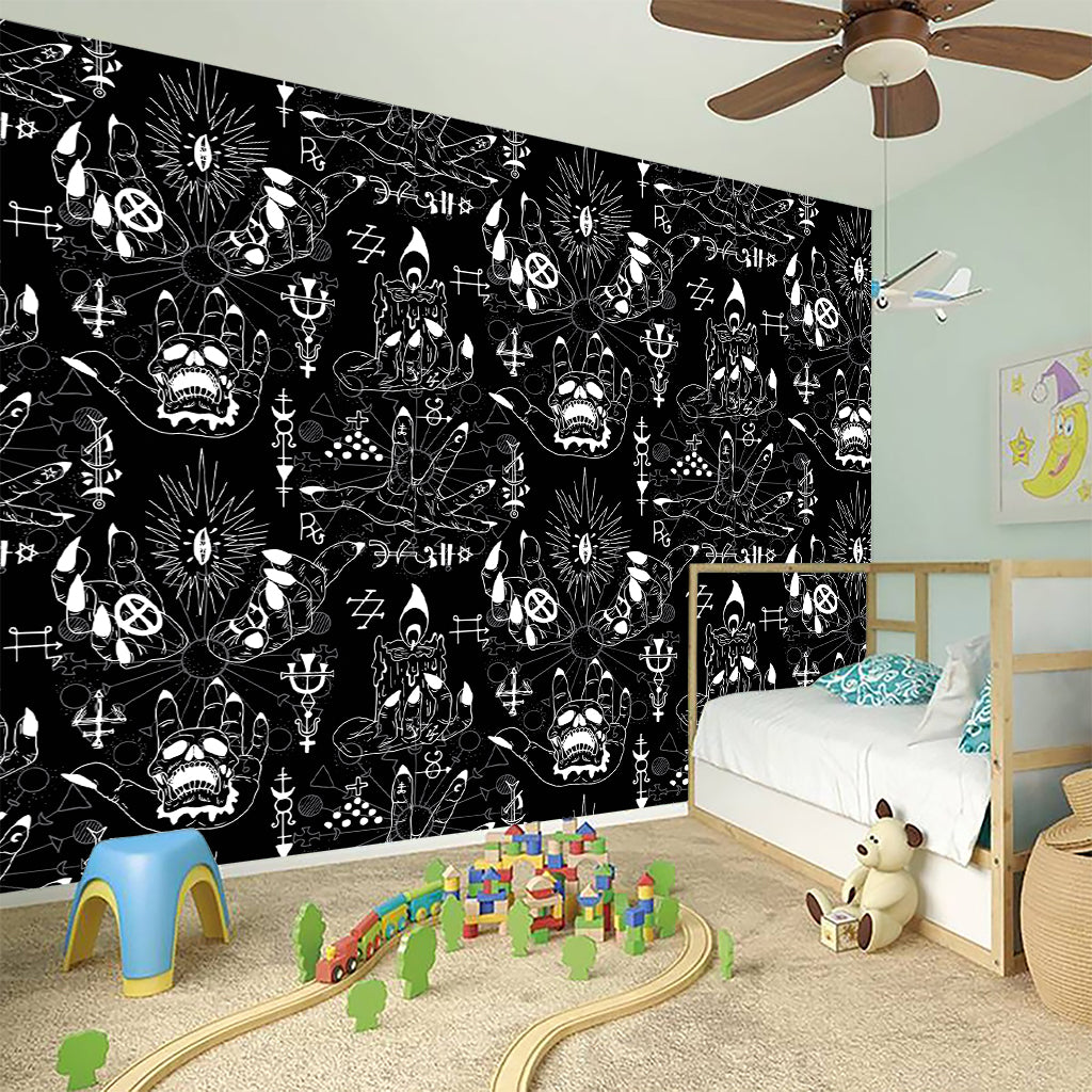 Black And White Supernatural Wicca Print Wall Sticker