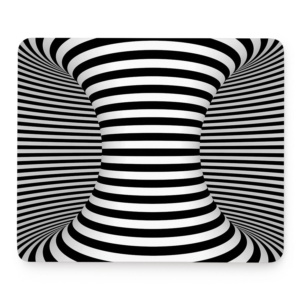 Black And White Torus Illusion Print Mouse Pad