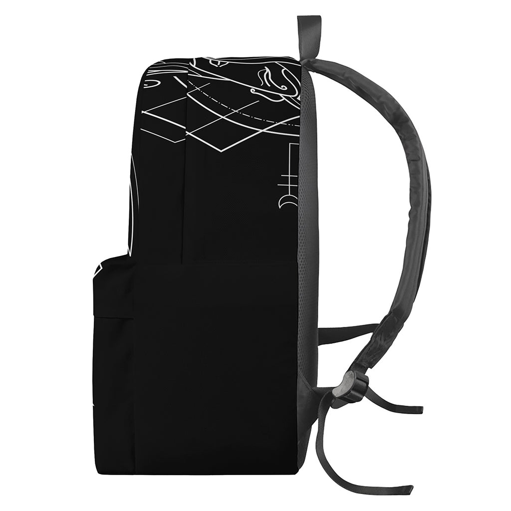 Black And White Virgo Sign Print Backpack