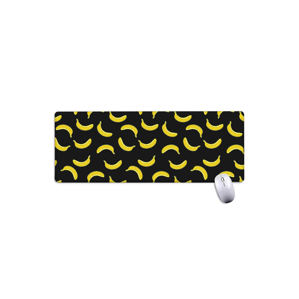 Black And Yellow Banana Pattern Print Extended Mouse Pad