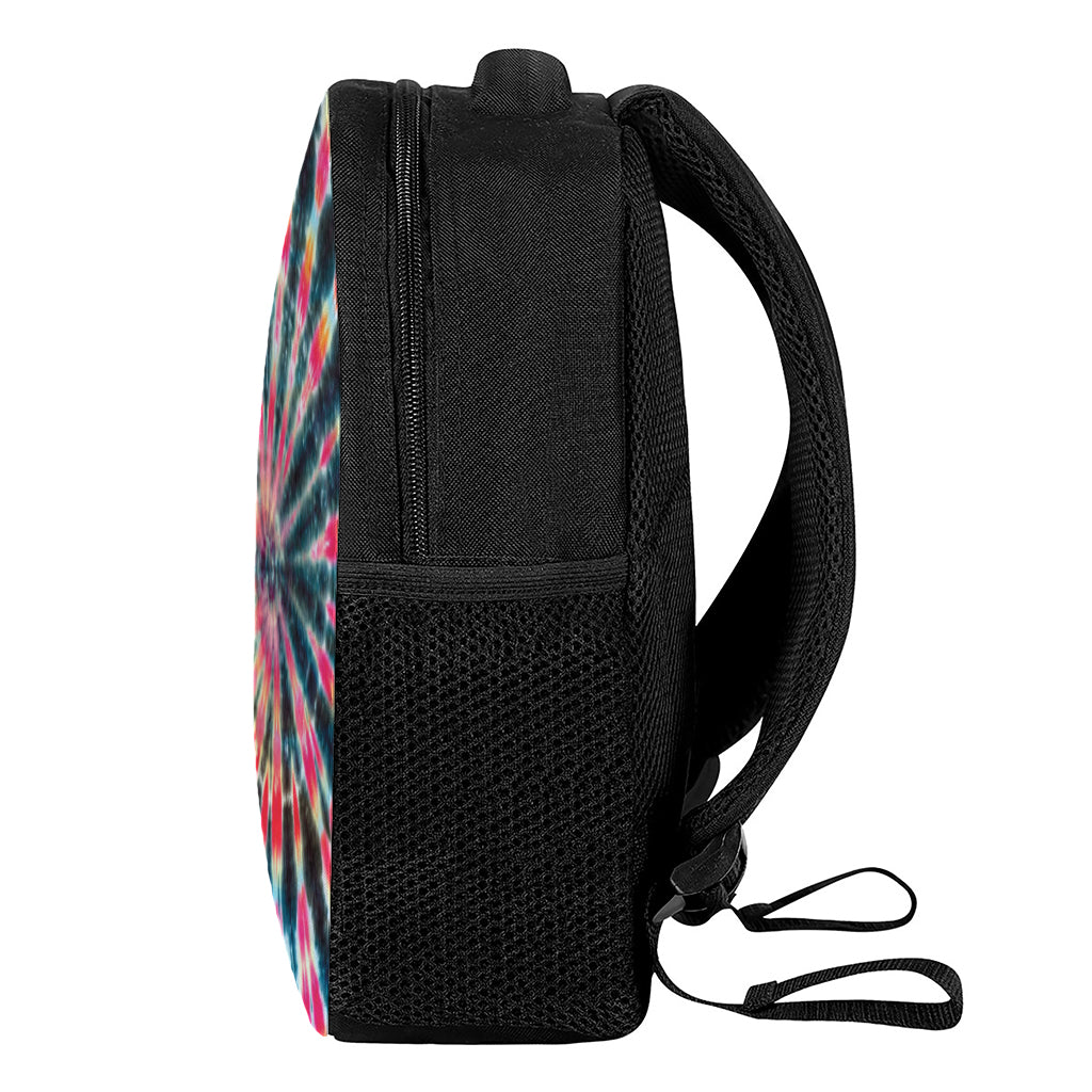 Black Backed Tie Dye Print Casual Backpack