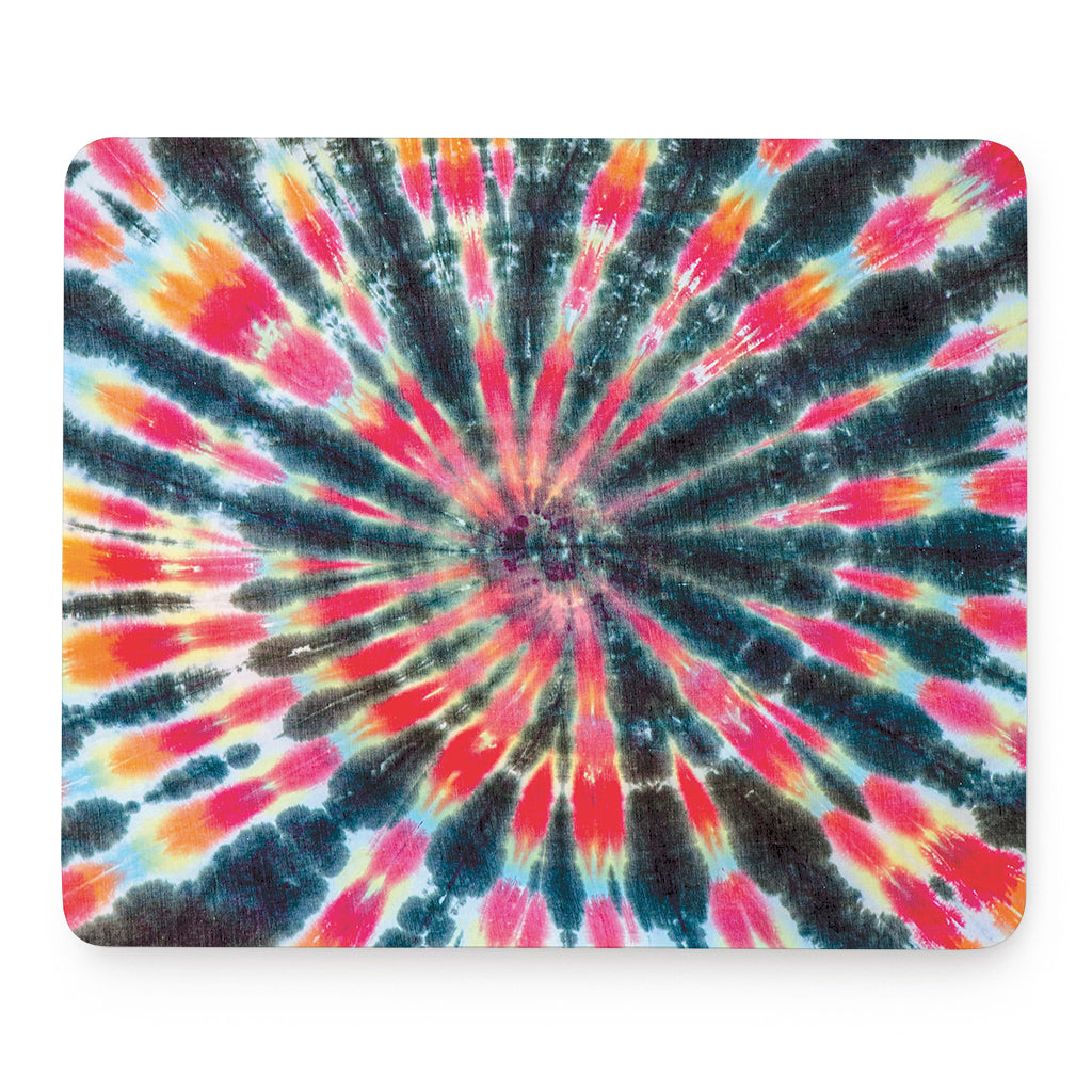 Black Backed Tie Dye Print Mouse Pad
