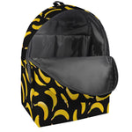 Black Banana Pattern Print Backpack