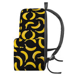 Black Banana Pattern Print Backpack