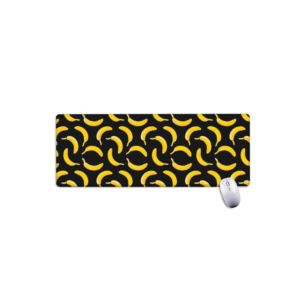 Black Banana Pattern Print Extended Mouse Pad