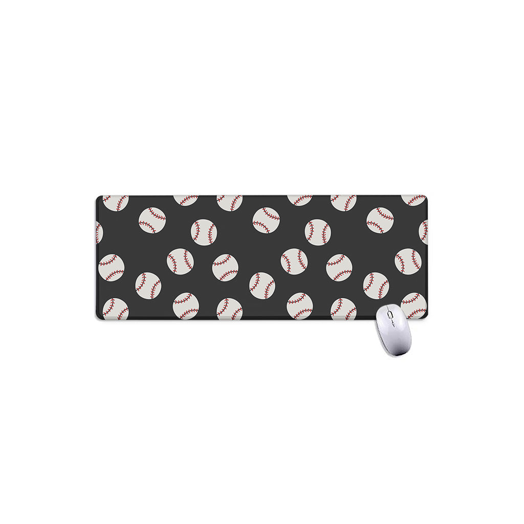 Black Baseball Pattern Print Extended Mouse Pad