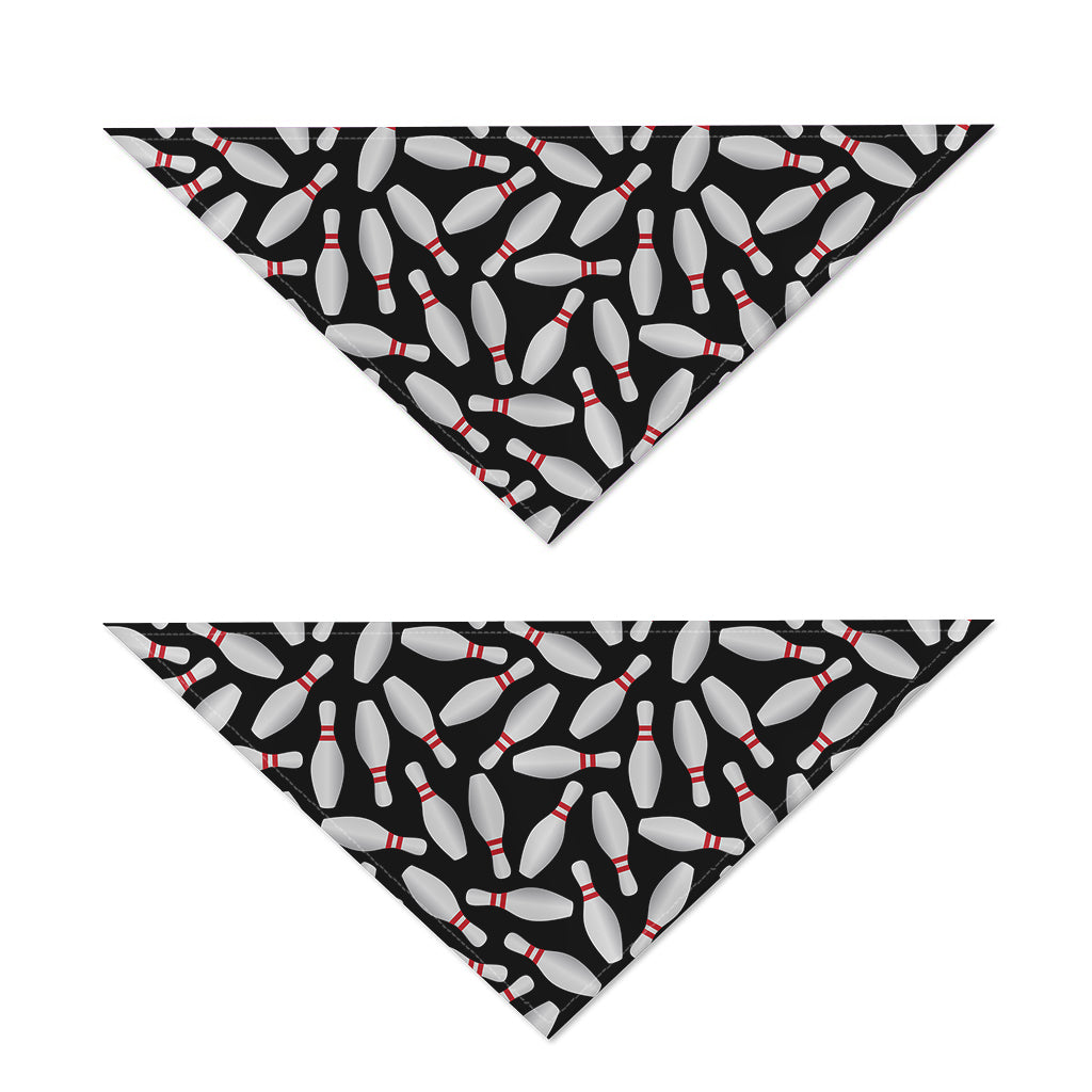 Black Bowling Pins Pattern Print Dog Bandana