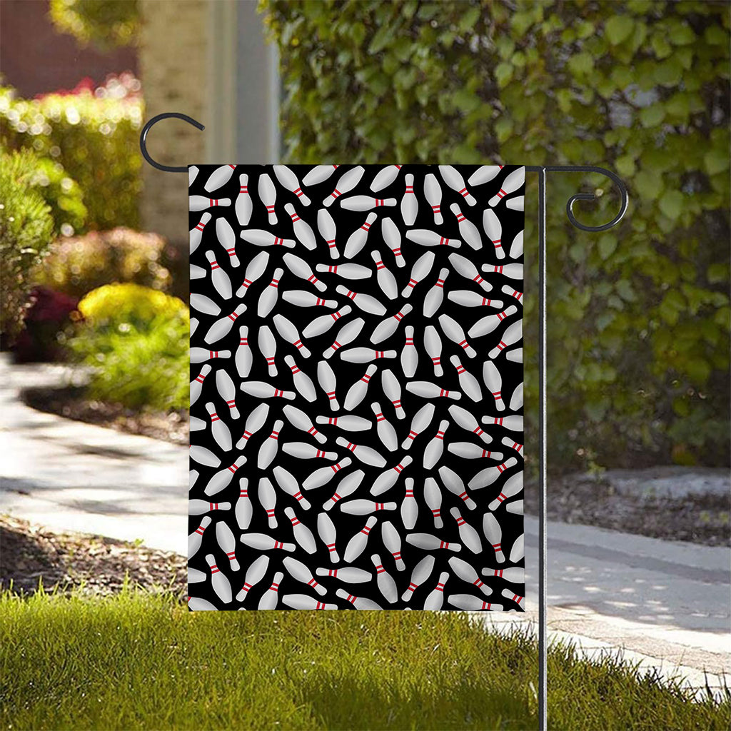 Black Bowling Pins Pattern Print House Flag