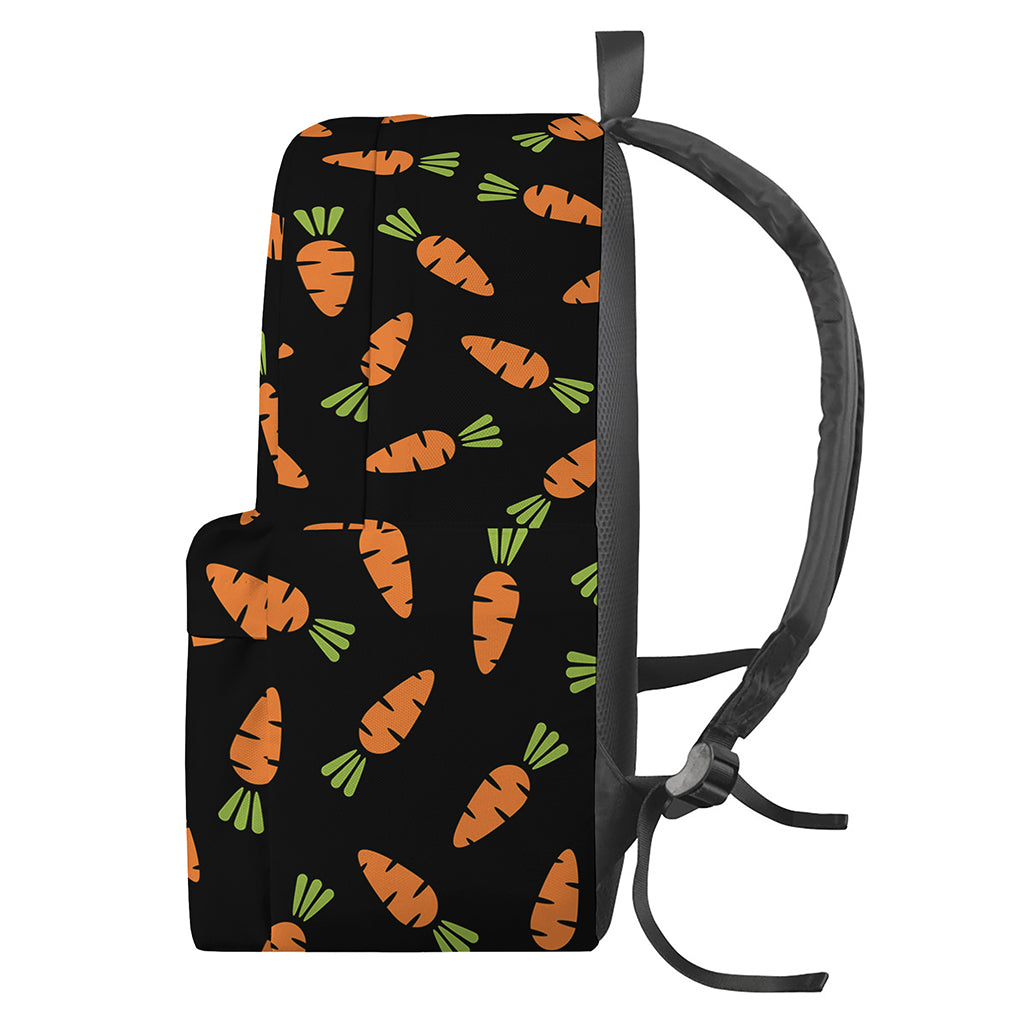 Black Carrot Pattern Print Backpack
