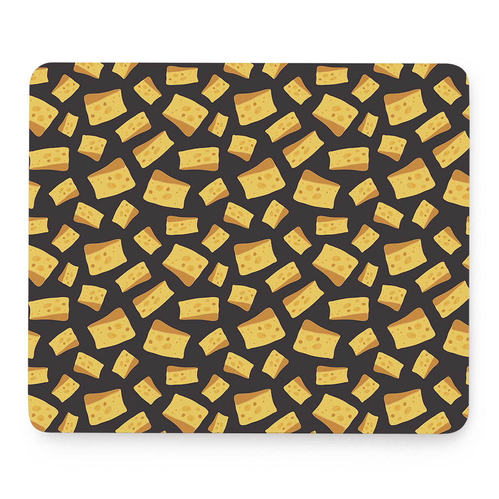 Black Cheese And Holes Pattern Print Mouse Pad
